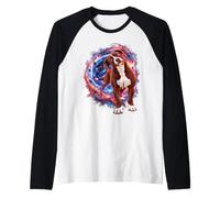 Divertido Perro Que viaja en el Tiempo y Ciencia ficción, Amante de los Perros Camiseta Manga Raglan
