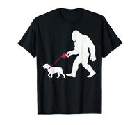 Divertido Perro Rottweiler Retro Bigfoot Walking Camiseta
