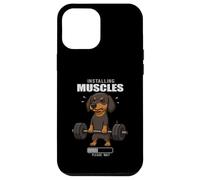 Divertido Perro Salchicha Entrenamiento Gimnasio Fitness Levantamiento de Pesas Peso Muerto Carcasa para iPhone 12 Pro MAX