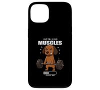 Divertido Perro Salchicha Entrenamiento Gimnasio Fitness Levantamiento de Pesas Peso Muerto Carcasa para iPhone 13