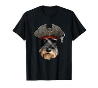 Divertido perro Schnauzer miniatura pirata Camiseta