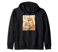 Divertido Perro Shiba Inu Comiendo Ramen Japonés Kawaii Anime Sudadera con Capucha