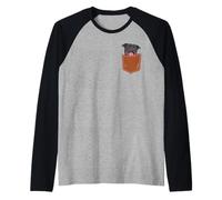 Divertido Perro Staffordshire Bull Terrier en mi Bolsillo, Staffordsh Camiseta Manga Raglan