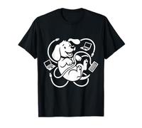 Divertido Perro Trabajo Desde casa Humor Trabajo Remoto Animal gráfico Camiseta