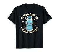 Divertido Personaje de Agua Remember to Drink Water Camiseta