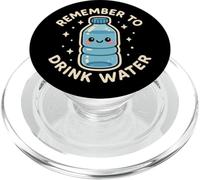 Divertido Personaje de Agua Remember to Drink Water PopSockets PopGrip para MagSafe