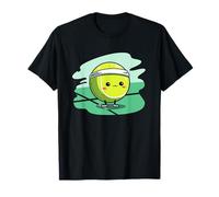 Divertido Personaje de Pelota de Tenis con Diadema Kawaii Camiseta