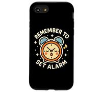 Divertido Personaje de Reloj Despertador Remember to Set Alarm Carcasa para iPhone SE (2020) / 7/8