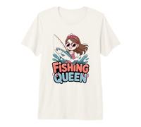 Divertido Pesca Pescador Pescador Chistes Chicas Mujeres Camiseta Premium