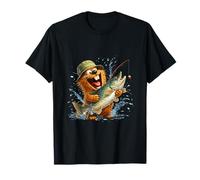 Divertido Pesca Victoria Cartoon Mascota Camiseta