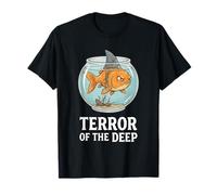 Divertido pez Dorado con Aleta de tiburón: Terror of The Deep Camiseta