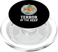 Divertido pez Dorado con Aleta de tiburón: Terror of The Deep PopSockets PopGrip para MagSafe