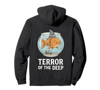 Divertido pez Dorado con Aleta de tiburón: Terror of The Deep Sudadera con Capucha