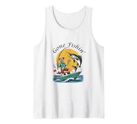 Divertido pez Pescador de Gone Fishin' Apparel, Amante de los Pescadores Camiseta sin Mangas