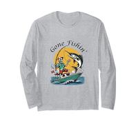 Divertido pez Pescador de Gone Fishin' Apparel, Amante de los Pescadores Manga Larga