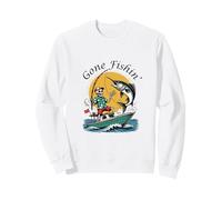 Divertido pez Pescador de Gone Fishin' Apparel, Amante de los Pescadores Sudadera