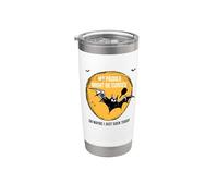 Divertido Pickleball de Halloween Mi paleta podría ser maldita Vaso térmico de acero inoxidable de doble pared