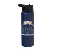 Divertido Pickleball Jugador Relájese Su Rec Jugar Nadie Stainless Steel Insulated Water Bottle