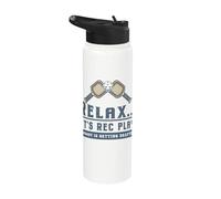 Divertido Pickleball Jugador Relájese Su Rec Jugar Nadie Stainless Steel Insulated Water Bottle