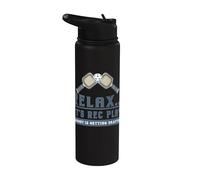 Divertido Pickleball Jugador Relájese Su Rec Jugar Nadie Stainless Steel Insulated Water Bottle