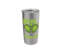 Divertido Pickleball Jugador Relájese Su Rec Jugar Nadie Vaso térmico de acero inoxidable de doble pared