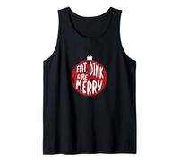 Divertido Pickleball navideño para Comer, Dink and be Merry Camiseta sin Mangas
