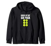 Divertido Pickleball Six Pack Broma Texto audaz Deportes Humor Sudadera con Capucha