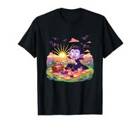 Divertido Picnic de Drácula al Amanecer con murciélagos Camiseta