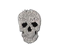 Divertido pin de calavera de gatos, diseño de dibujos animados, suave, fácil de usar, joyería de aleación para amantes de las mascotas, esqueleto de dibujos animados, talla única, como se describe