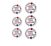 Divertido pin de declaración política con texto en inglés "I Didn't Vote for Him Button Patriotic Floral Lapel Badge, 1.75, Metal, Sin piedra preciosa