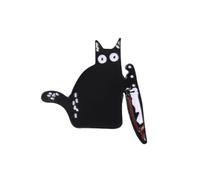 Divertido pin esmaltado con diseño de gato, "I Am Small And Sensitive But Also Fight Me" "I Do What I Want", Metal, Metal.