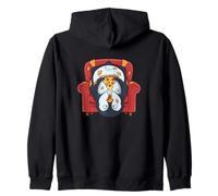 Divertido pingüino Comiendo Pizza Dibujos Animados Lindo Sudadera con Capucha