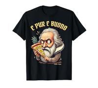 Divertido Pizza de piña Galileo Galilei Nerds históricos Camiseta
