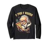 Divertido Pizza de piña Galileo Galilei Nerds históricos Manga Larga