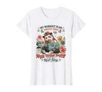 Divertido Plan de Supervivencia de Entrenamiento de Caos con cafeína para mamá de zarigüeya Camiseta gráfica económica, Mujer, Blanco, S