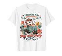 Divertido Plan de Supervivencia de Entrenamiento de Caos con cafeína para mamá de zarigüeya Camiseta