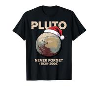 Divertido Planeta Plutón Navidad Astronomía Vintage Nunca Olvides Plutón Camiseta