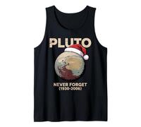 Divertido Planeta Plutón Navidad Astronomía Vintage Nunca Olvides Plutón Camiseta sin Mangas