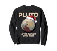 Divertido Planeta Plutón Navidad Astronomía Vintage Nunca Olvides Plutón Sudadera