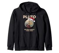Divertido Planeta Plutón Navidad Astronomía Vintage Nunca Olvides Plutón Sudadera con Capucha