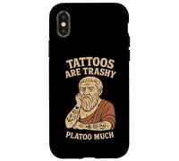 Divertido Platón Tatuaje Juego de palabras Broma Filosofía Humor Tatuajes Basureros Carcasa para iPhone X/XS