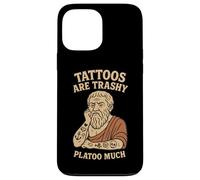 Divertido Platón Tatuaje Juego de palabras Broma Filosofía Humor Tatuajes Basureros Carcasa para iPhone 13 Pro Max