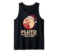 Divertido Plutón navideño, Nunca Olvides la astronomía Retro navideña Camiseta sin Mangas