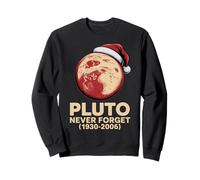 Divertido Plutón navideño, Nunca Olvides la astronomía Retro navideña Sudadera