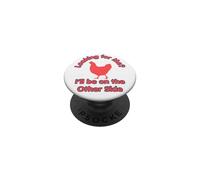 Divertido Pollo Cruce Camino Broma Otro Lado PopSockets PopGrip Adhesivo