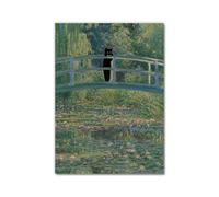 Divertido póster de gato negro de Van Gogh Matisse Monet Klimt, pintura de la gran ola, lienzo retro para pared, estética, decoración del hogar (SKU6, 50.8 x 71.1 cm, sin marco)