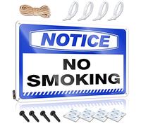 Divertido póster de metal con texto en inglés "Notice No Smoking", decoración del hogar para hombres, letreros de metal divertidos (30 x 40 cm)