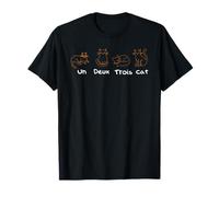 Divertido profesor de francés - Un Deux Trois Cat Camiseta
