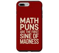 Divertido Profesor de matemáticas y Estudiante Primer Seno de Locura Juego de Palabras matemáticas Carcasa para iPhone 7 Plus/8 Plus