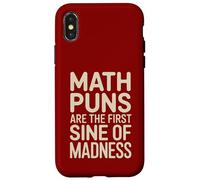 Divertido Profesor de matemáticas y Estudiante Primer Seno de Locura Juego de Palabras matemáticas Carcasa para iPhone X/XS
